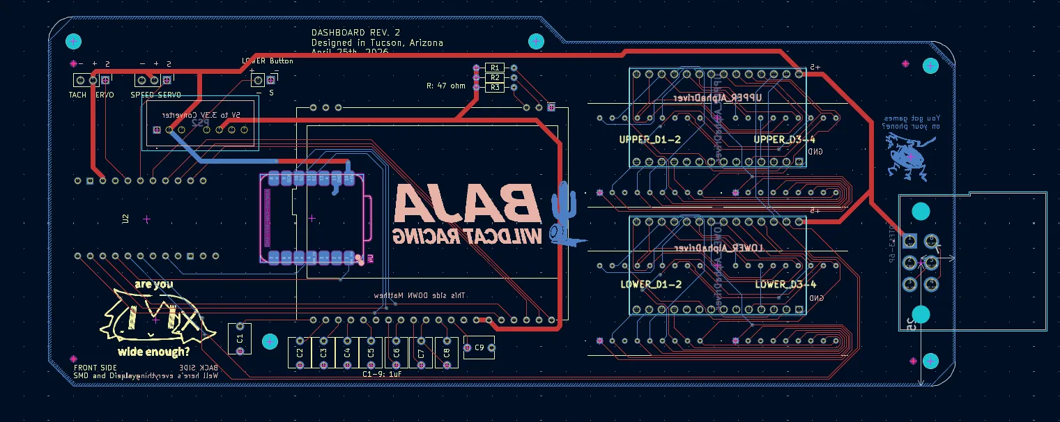 Final Dashboard PCB Layout