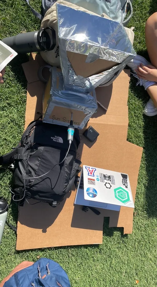 Final Solar Oven Being Tested